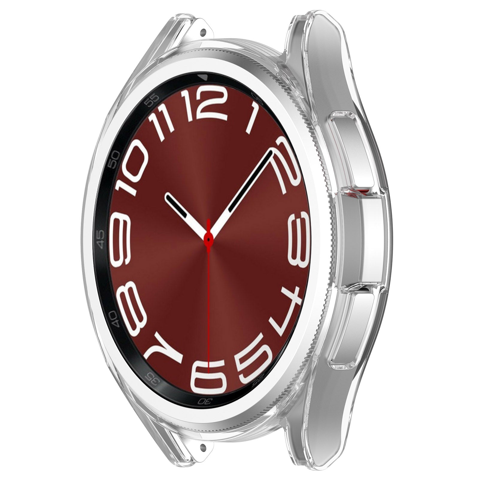 Hårdt pc-cover til Samsung Galaxy Watch6 Classic 43 mm, udhulet halvt indpakket beskyttelsescover - gennemsigtig Hårdt pc-cover til Samsung Galaxy Watch6 Classic 43 mm, udhulet halvt indpakket beskyttelsescover - gennemsigtig